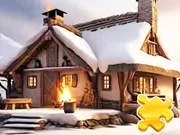 jigsaw puzzle snow house 1